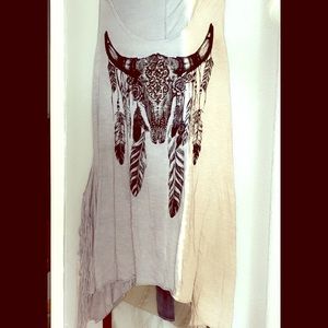 Steer Skull Boho fringe dress